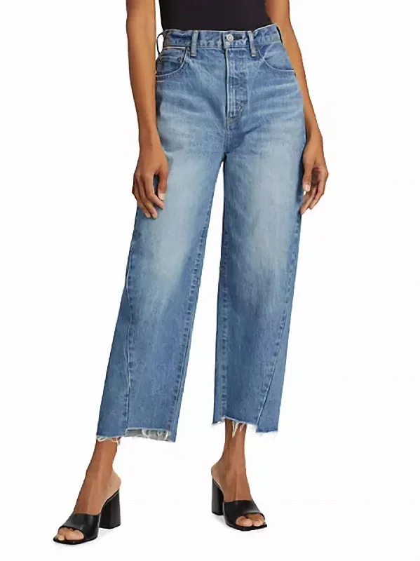 Cloverhill High-Rise Wide-Leg Crop Jeans In Light Blue