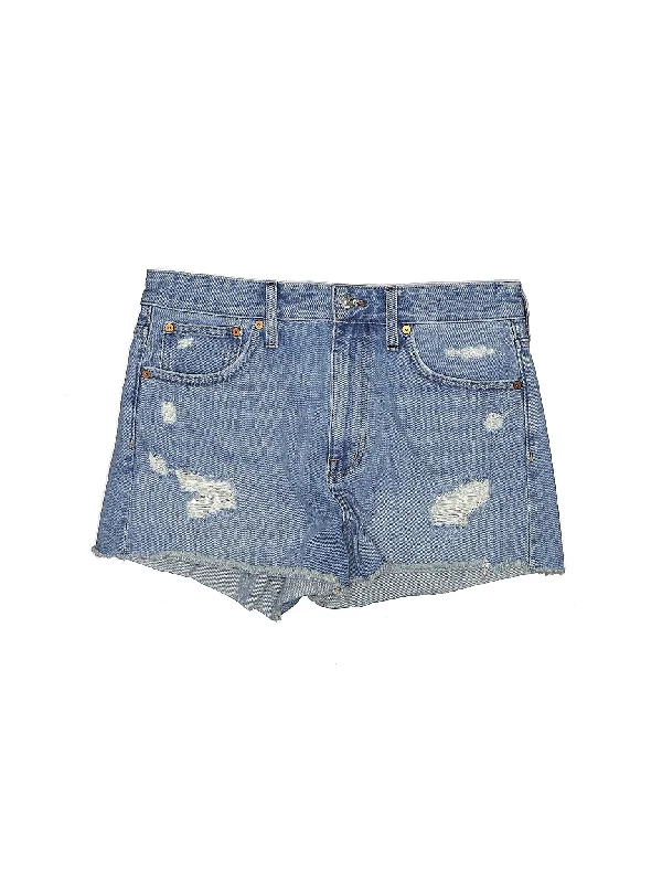 High-Rise Denim Shorts