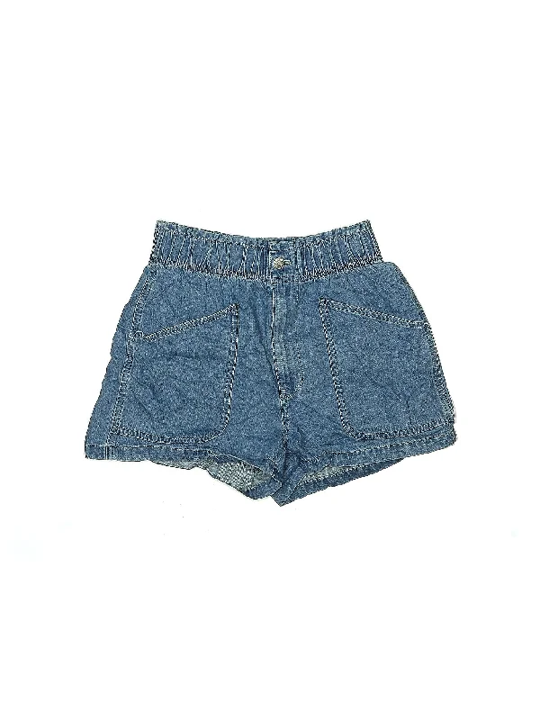 High-Rise Denim Shorts in Light Wash