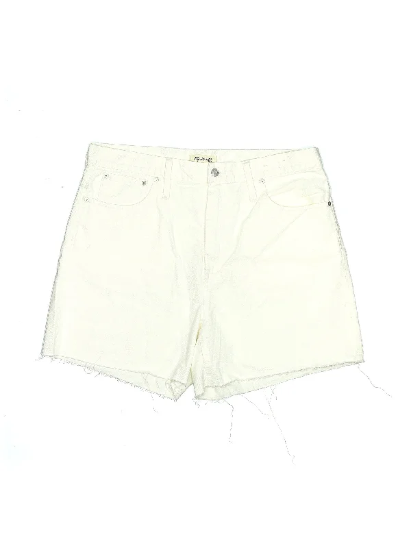 High-Rise Denim Shorts in Light Wash