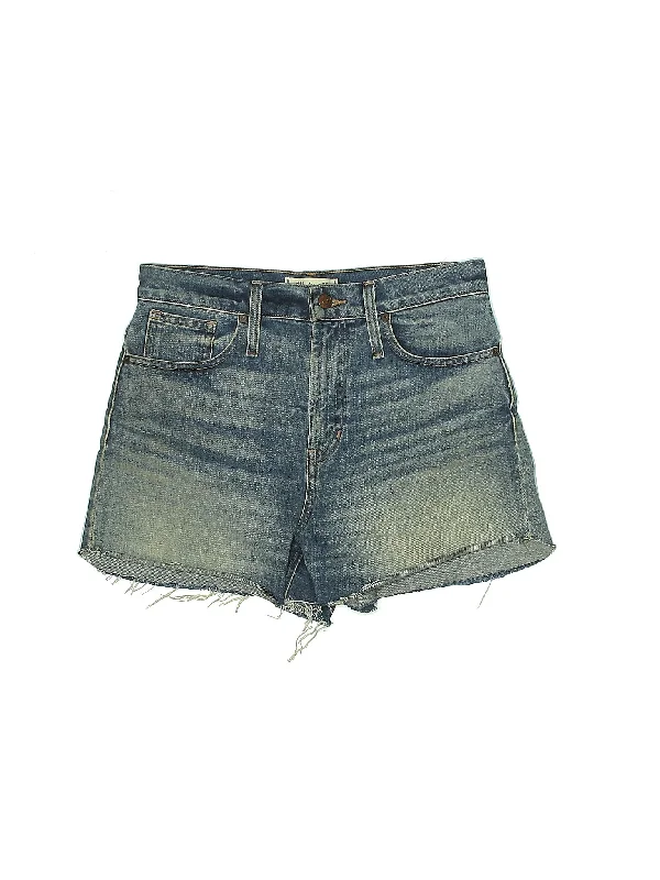 High-Rise Denim Shorts in Medium Wash