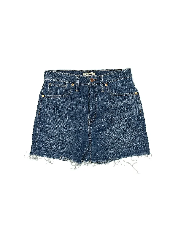 High-Rise Denim Shorts in Medium Wash