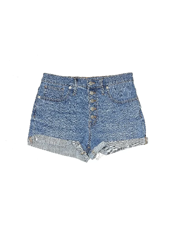 High-Rise Denim Shorts in Medium Wash