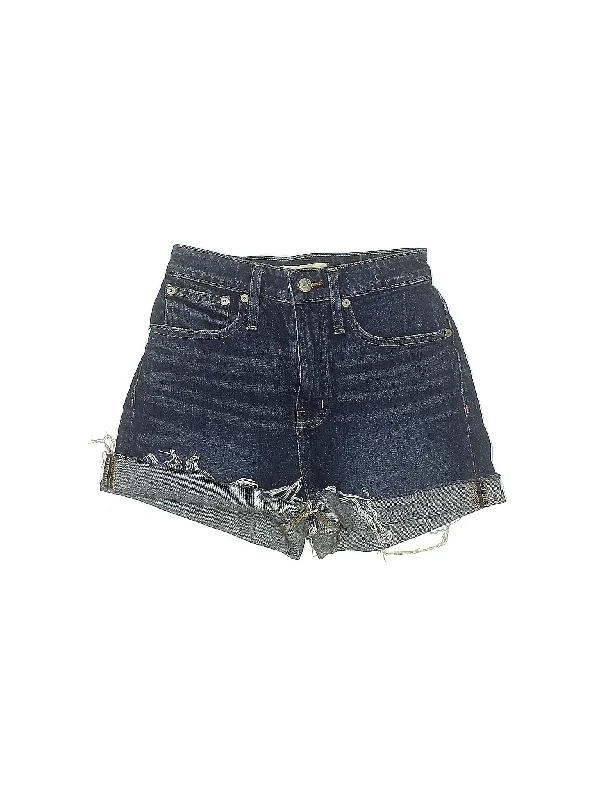 High-Rise Denim Shorts in Medium Wash