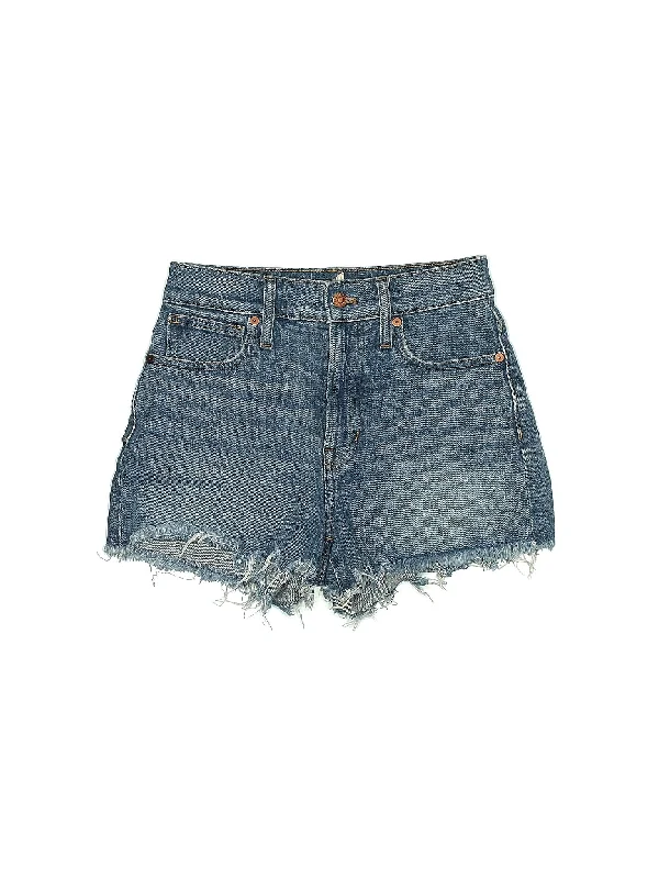 High-Rise Denim Shorts in Medium Wash