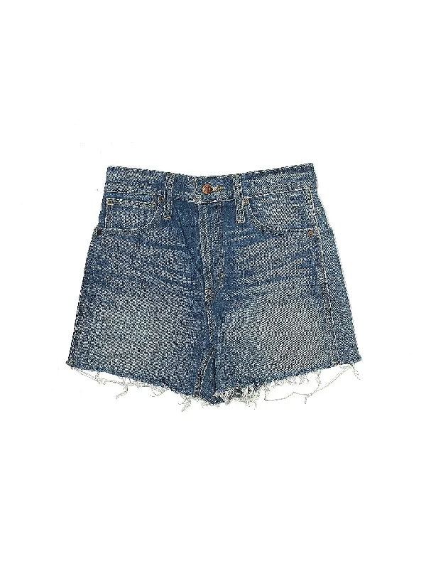 High-Rise Denim Shorts in Medium Wash