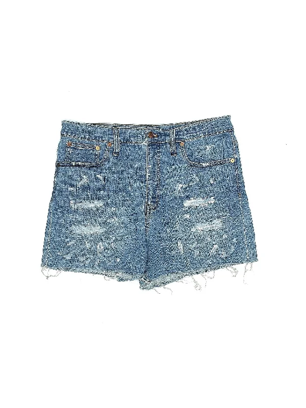 High-Rise Denim Shorts in Medium Wash