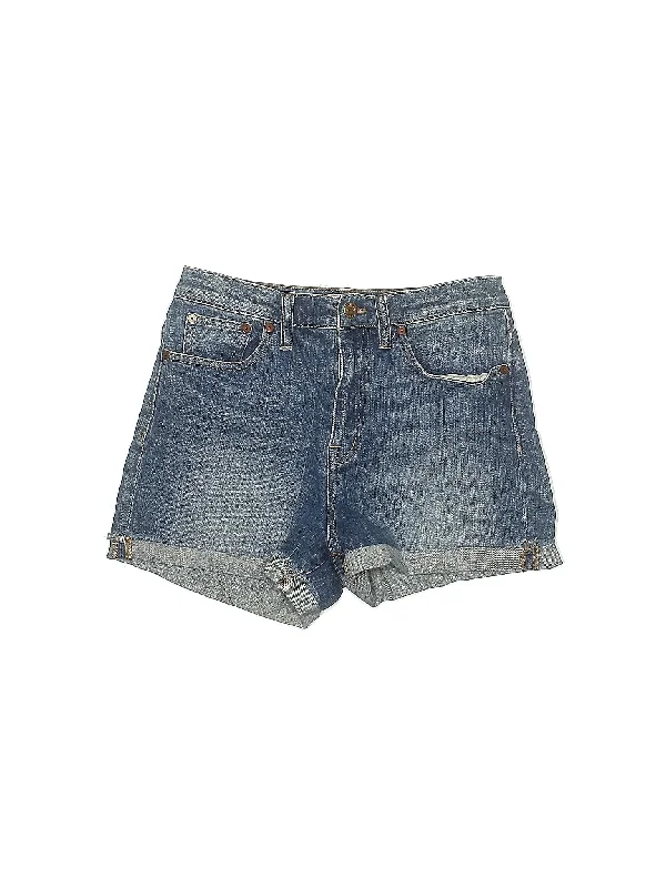 High-Rise Denim Shorts in Medium Wash