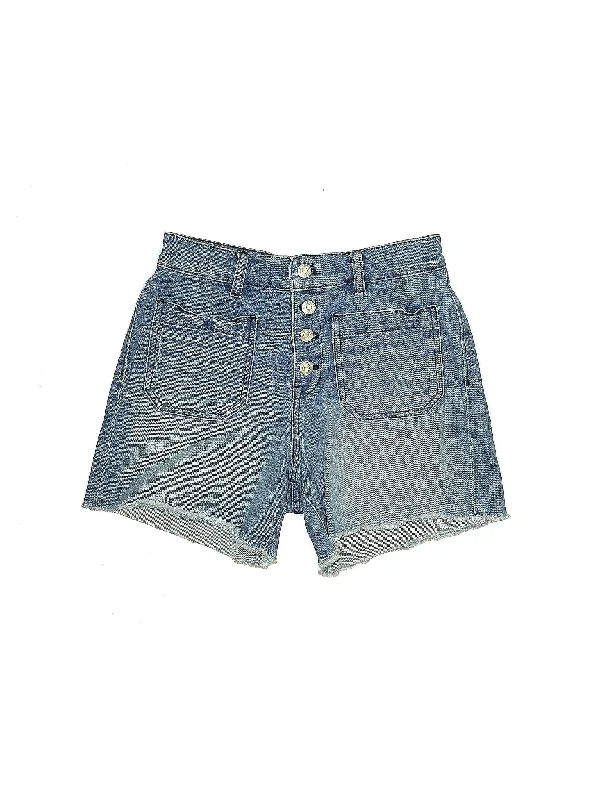 High-Rise Denim Shorts in Medium Wash