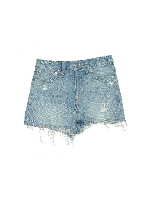 Mid-Rise Denim Shorts