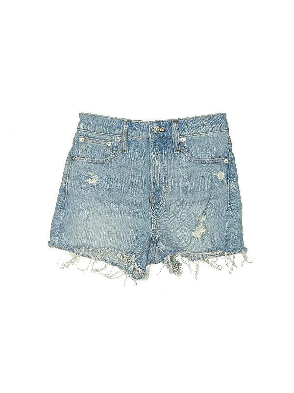 Mid-Rise Denim Shorts