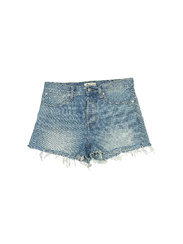 Mid-Rise Denim Shorts in Medium Wash