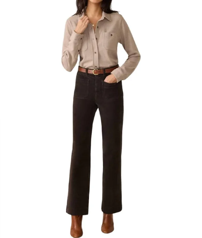 Softstretch Cord Flare Jeans In Espresso