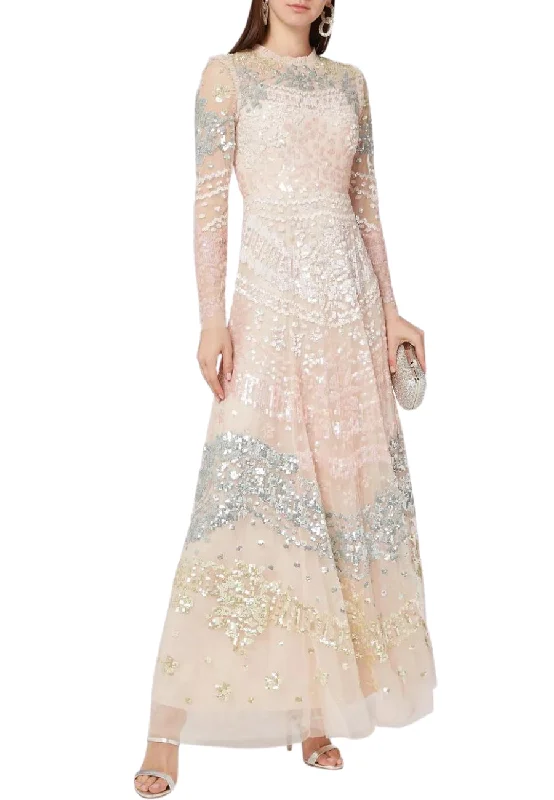 Nude Angeline Sequins Gown