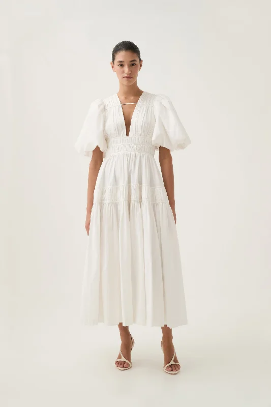 Fallingwater Ruched Midi Dress