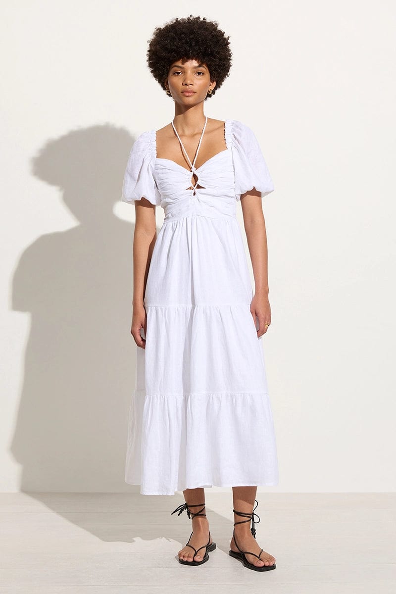 Palacio Midi Dress White - Final Sale