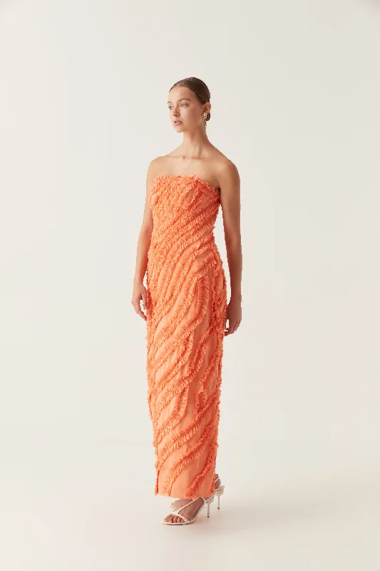 Terrene Frill Maxi Dress