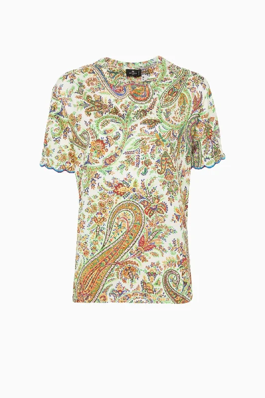 Etro Paisley Scallop T-Shirt - Multi