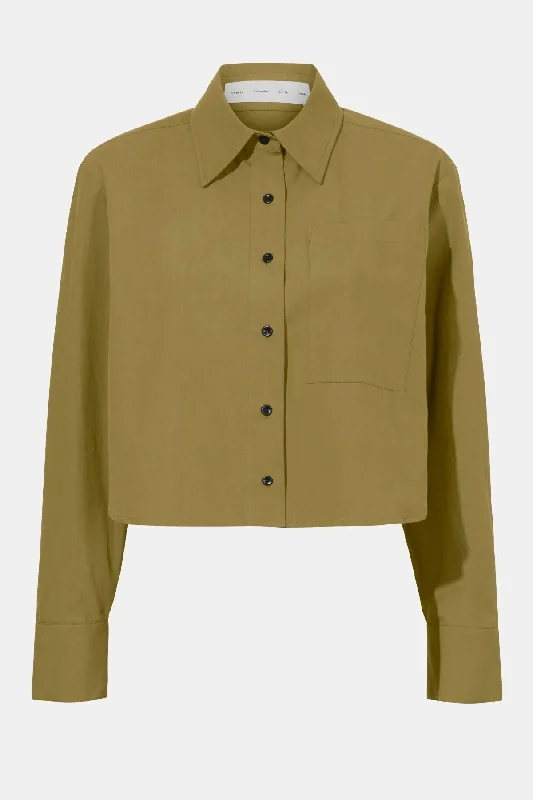 Proenza Schouler White Label Alma Shirt - Olive