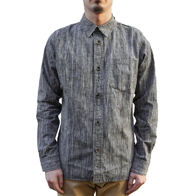 Pure Blue Japan Black Kasuri Chambray Shirt