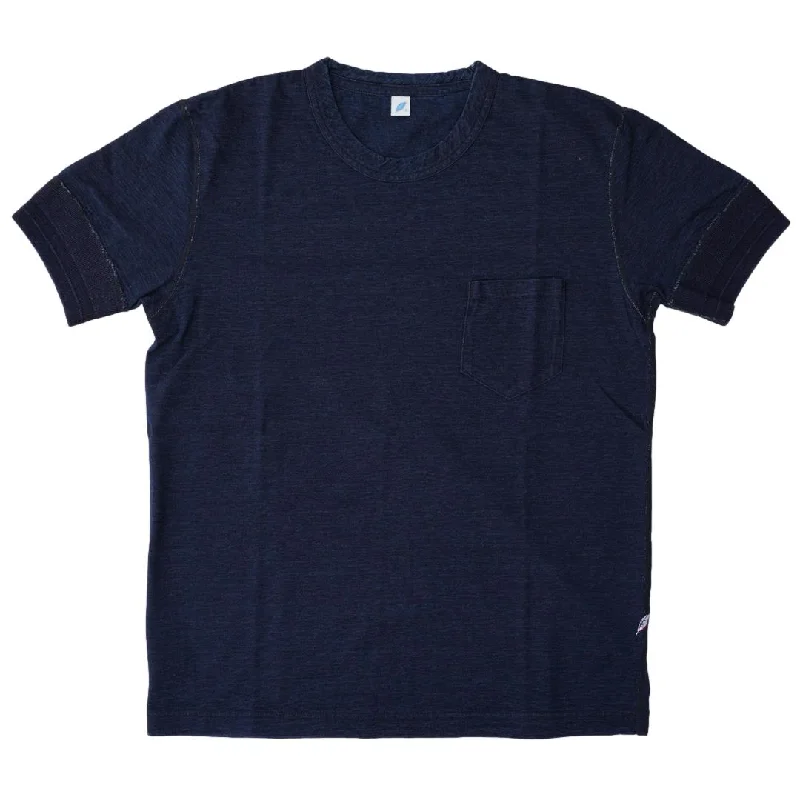 Pure Blue Japan Deep Indigo Jersey Pocket Tee