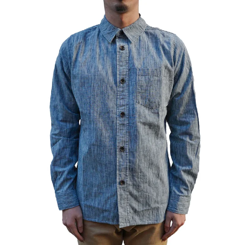 Pure Blue Japan Indigo Kasuri Chambray Shirt