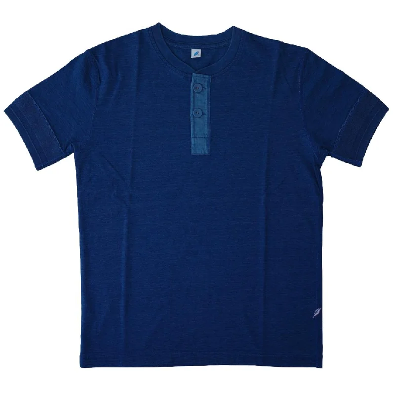 Pure Blue Japan Middle Indigo Jersey Henley