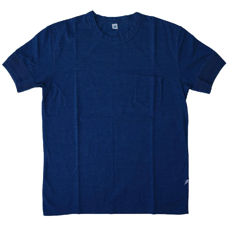 Pure Blue Japan Middle Indigo Jersey Pocket Tee