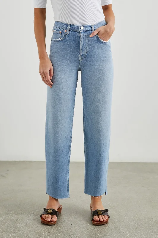 TOPANGA CROP STRAIGHT - BLUE MIST STEP HEM