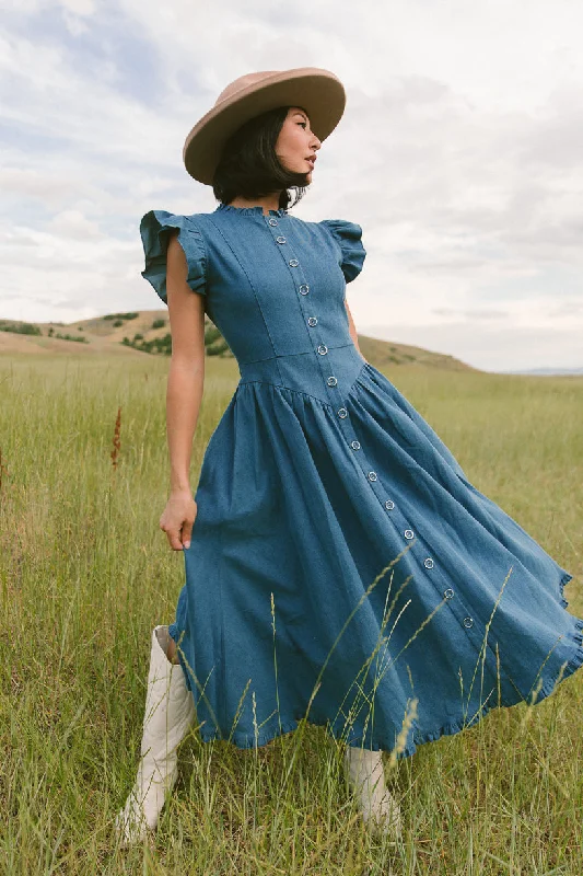 Nelly Dress in Denim