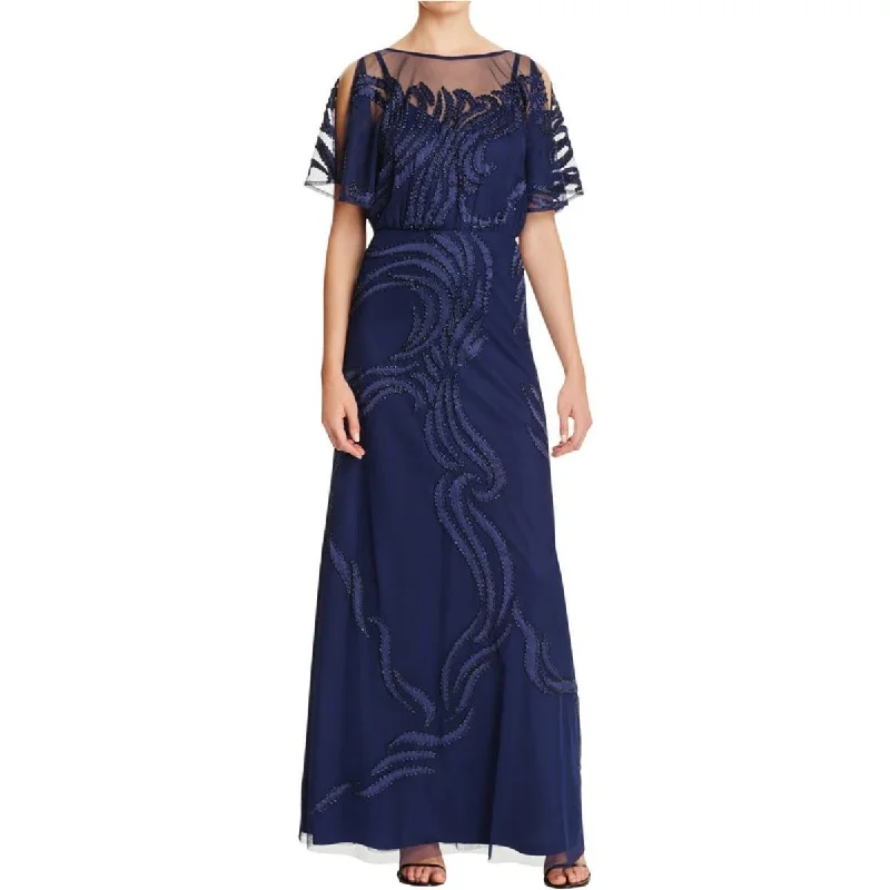 Aidan Mattox - 54471950 Embellished Illusion Bateau A-line Dress