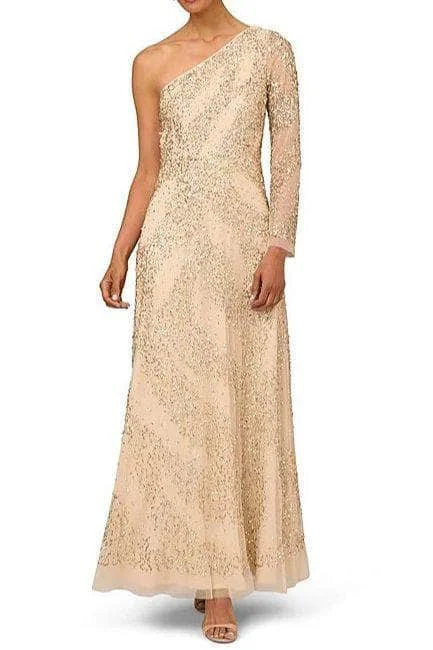 Aidan Mattox MD1E208423 - Long Sleeve Beaded Evening Dress