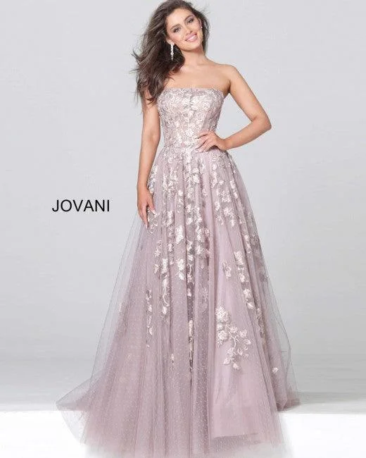 Jovani 03347 Long Formal Strapless Prom Dress