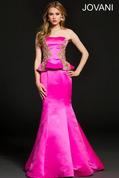 Jovani 20113 Strapless Long Formal Gown