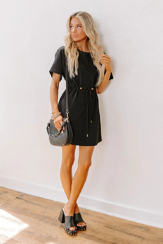 Running Errands Drawstring Mini Dress