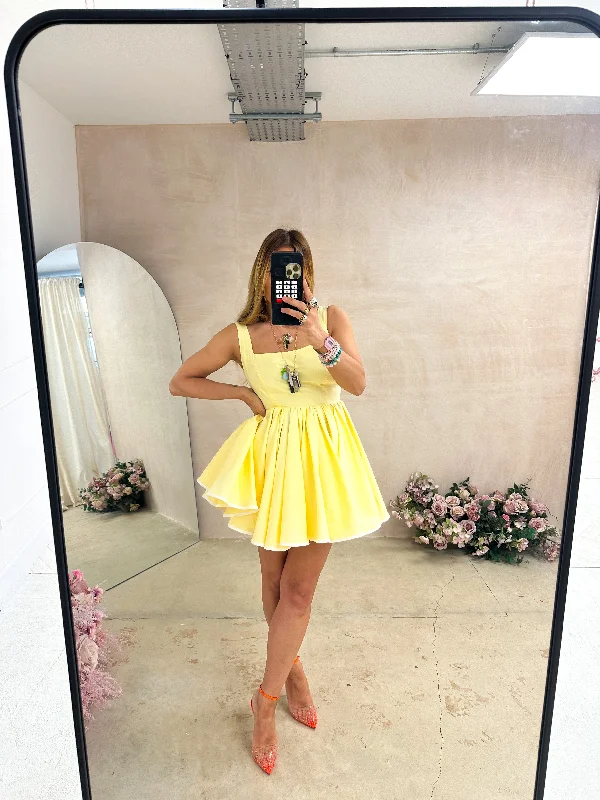 Sabrina Mini Dress In Lemon