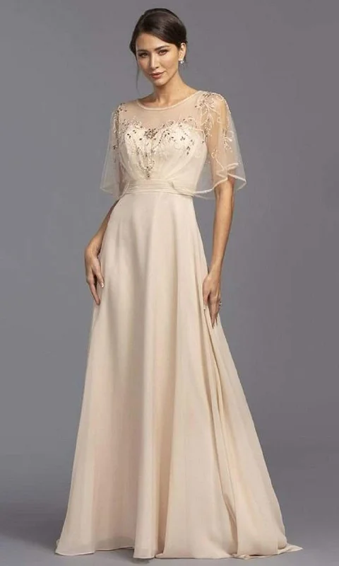 Trevi Collection - M2276 Modest Feminine Soft A-Line Dress