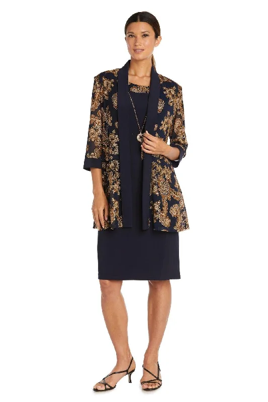 R&M Richards 9033P Two Piece Printed Jacket And Dress Set Petite Sale