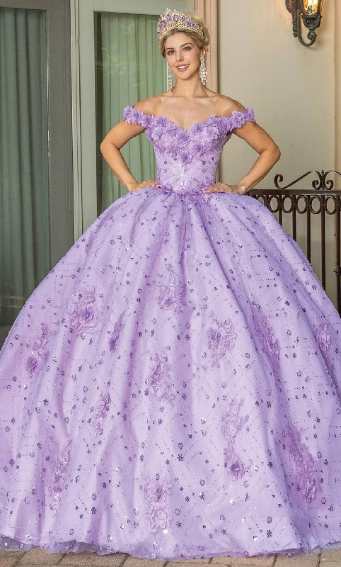 Dancing Queen 1660 - Blossom Applique Quinceanera Ballgown