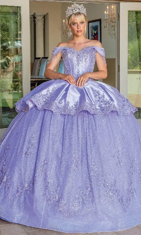 Dancing Queen 1679 - Off Shoulder Corset Quinceanera Ballgown