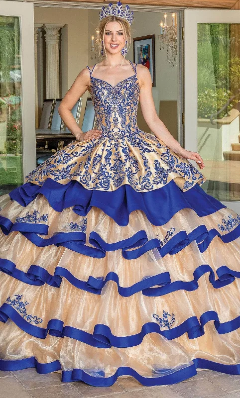 Dancing Queen 1689 - Tiered Ruffle Quinceanera Ballgown