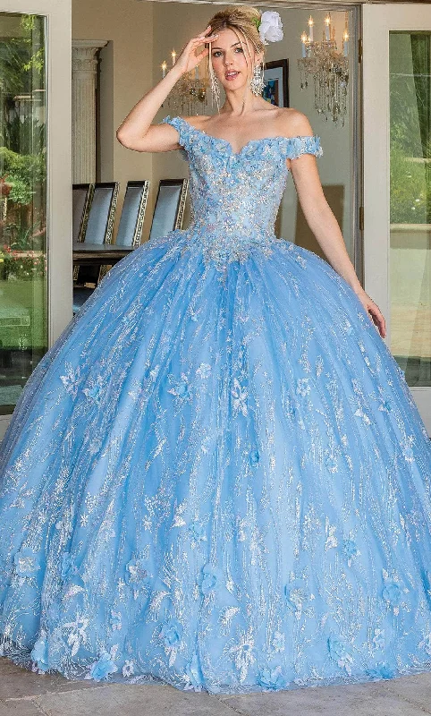 Dancing Queen 1694 - Floral Ornate Quinceanera Ballgown