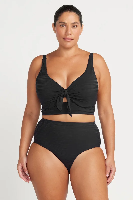 Black Aria Renoir High Waist Bikini Bottom