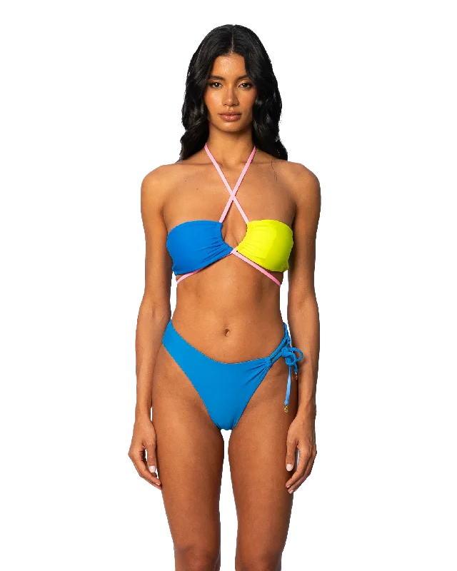 Lucida  Bottom Side-Tie Bikini |Blue